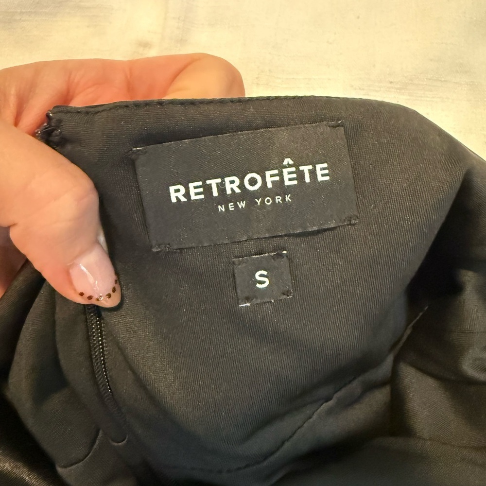 Retrofete Charity Black Gown Maxi Dress Halter Neck Party Formal Gala Prom Small - Picture 11 of 15